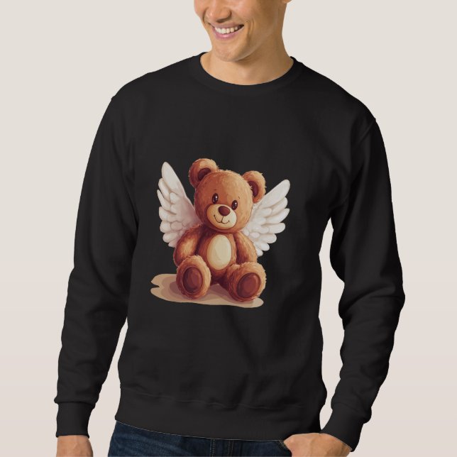 Sudadera Funny y Guay Angel Teddy Bear para un Vib Celestia (Anverso)