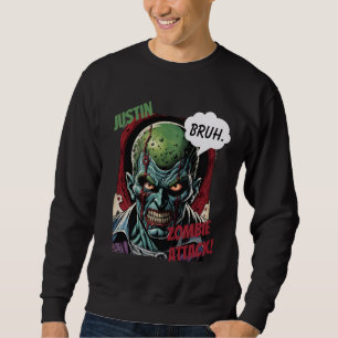 Sudadera Funny Zombie Personalizada Name Tee Guay Comic boo