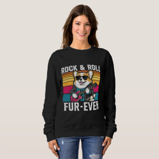 Sudadera Fur-Ever Rock & Roll With A Rockin Corgi
