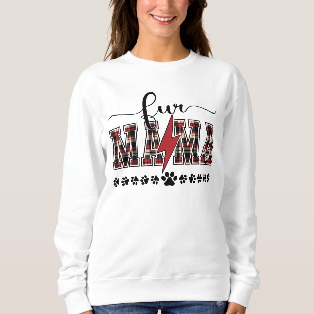 Sudadera Fur Mama Plaid (Anverso)