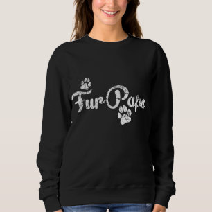 Sudadera Fur Papa Cute Dog Cat Lover Dad Pawprint Regalo