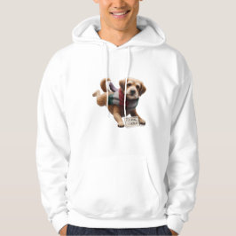 Sudadera "Fur Real, It's Cold! Funny Dog in Scarf Winter Qu