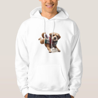 Sudadera "Fur Real, It's Cold! Funny Dog in Scarf Winter Qu