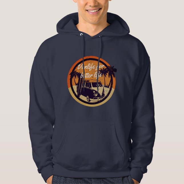 Sudadera Furgoneta Retro Atardecer California (Anverso)