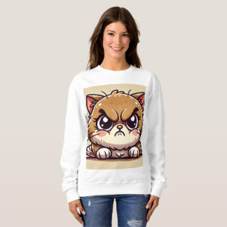 Sudadera Furioso Pero Adorable: Diseño De Gato Personalizad