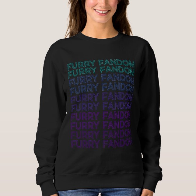 Sudadera Furry Fandom Fursona Traje de peluche retro (Anverso)