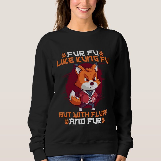 Sudadera Furry Fandom Fursona Zorro Fu Fu Como Kung Fu Pero (Anverso)