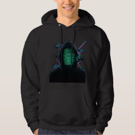 Sudadera Fusión de tecnología cibernética - Katana de neón 