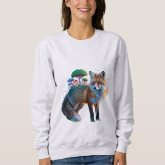 Sudadera Fusión del bosque del zorro: arte surrealista de l