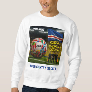 Sudadera Fútbol 2026 futbol Cabo Verde Nombre personalizado
