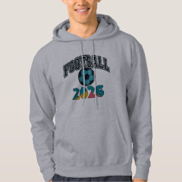 Sudadera Fútbol 2026 Tipografía Deportiva Negrita Diseño |