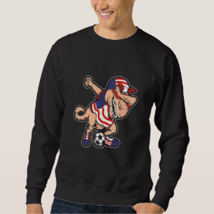 Sudadera Fútbol americano Dabbing TRex Dino Fútbol Dab US