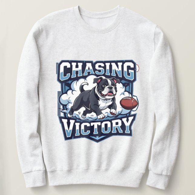 Sudadera Fútbol Americano Persiguiendo la Victoria (Anverso del diseño)