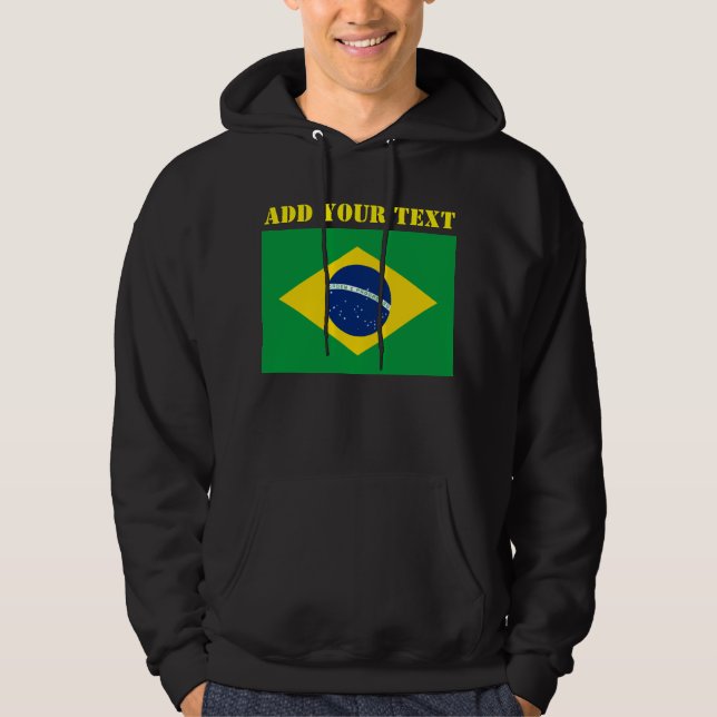 Sudadera Fútbol Brasil 2022 con bandera (Anverso)