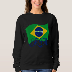 Sudadera Fútbol con bandera de Brasil