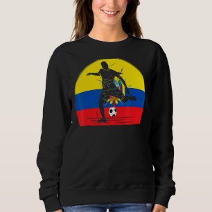 Sudadera Fútbol con bandera ecuatoriana vintage