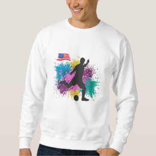 Sudadera Fútbol de fútbol Estados Unidos Grungy Color Splas
