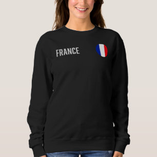 Sudadera Fútbol de la Bandera Nacional de Francia Retro Vin