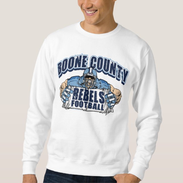 Sudadera Fútbol de los Rebeldes del Condado de Boone (Anverso)