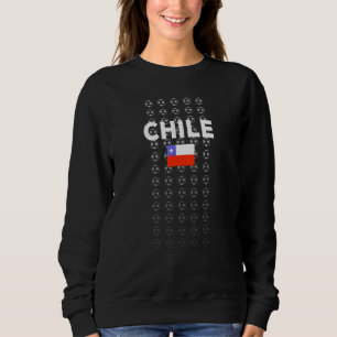Sudadera Futbol de orgullo de bandera chilena por hincha de