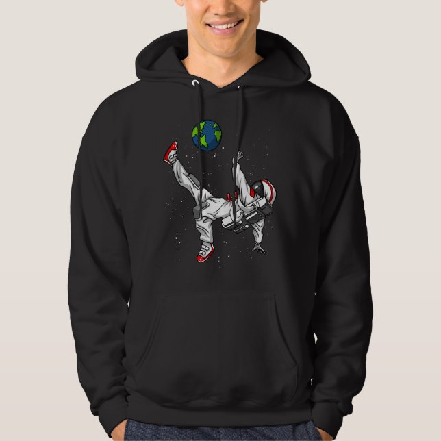Sudadera Fútbol del fútbol del astronauta del espacio (Anverso)