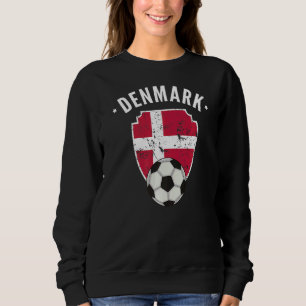 Sudadera Fútbol Dinamarca Bandera de Dinamarca Orgullo Dané