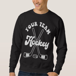 Sudadera Fútbol divertido de hockey de tu equipo Retro Vint