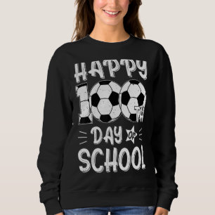 Sudadera Fútbol Feliz 100° Día de la Enseñanza de Niños Esc