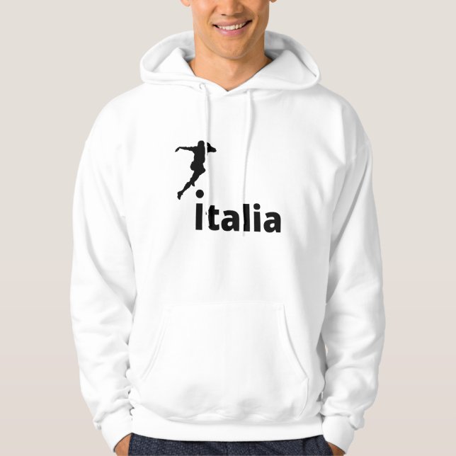 Sudadera Fútbol Italia, personalizable (Anverso)