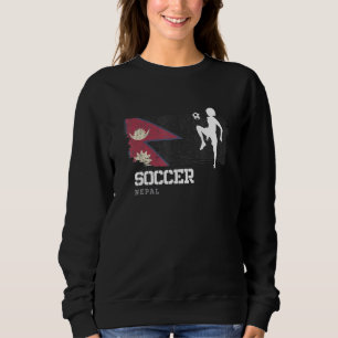 Sudadera Fútbol Nepal Fútbol Americano Bandera Fútbol Femen