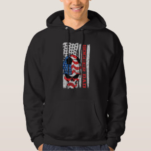 Sudadera Fútbol Papá Bandera Americana Skull Sunglass Patri