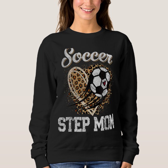 Sudadera Fútbol paso Mamá Leopard Ball Día de la Madre (Anverso)