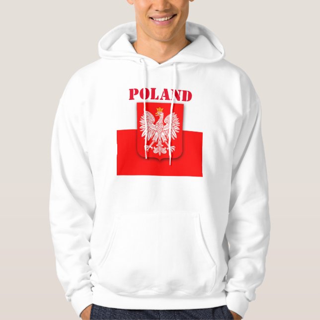 Sudadera Fútbol Patriótico Mundial de Bandera de Polonia (Anverso)