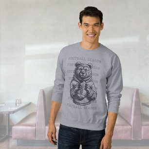 Sudadera Futbol Personalizado Oso Moderno