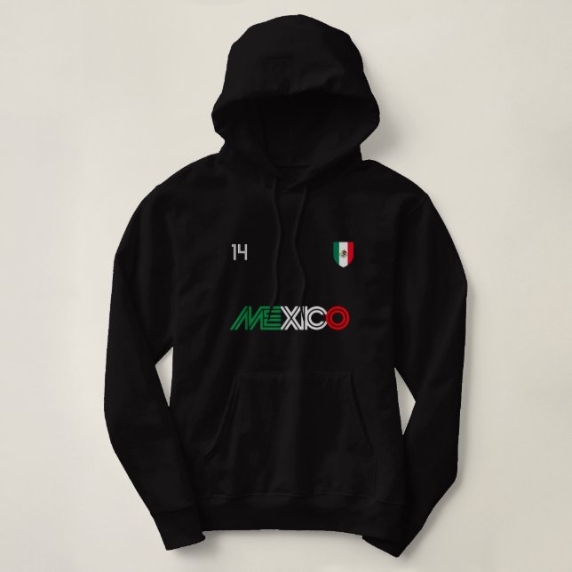 Sudadera Fútbol Retro Viva México Bandera Mexicana (Diseño del anverso)