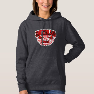 Sudadera Fútbol Suiza 2026 Fútbol Negrita País Tipogr