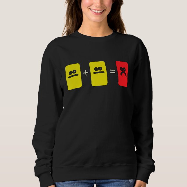 Sudadera Fútbol Tarjeta roja amarilla árbitro Funny Sports (Anverso)