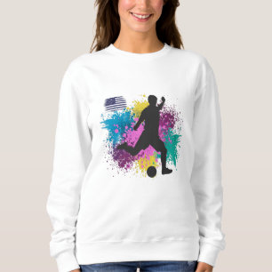 Sudadera Fútbol USA Salpicaduras de Color Grunge