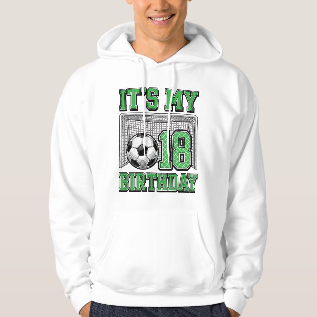 Sudadera Fútbol Vintage Cumpleaños 18 (Anverso)