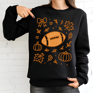 Sudadera Fútbol y calabazas Acogedora caída del día de Ac