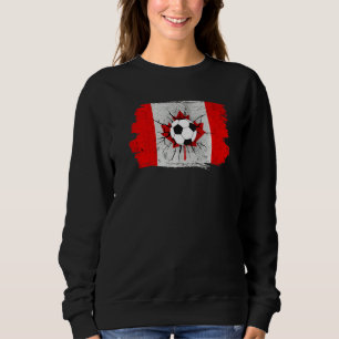 Sudadera Futbolista Canadiense de Fútbol Bandera de Canadá
