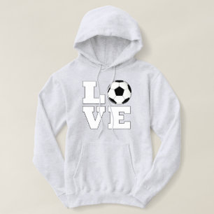Sudadera Futbolista femenino aprecia el deporte de fútbol