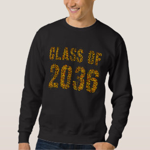 Sudadera Futura Clase De Graduación De 2036 Leopard Print P