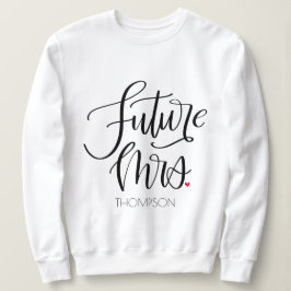 Sudadera Futura Sra. Monograma de Corazón Rojo Caligrafía M