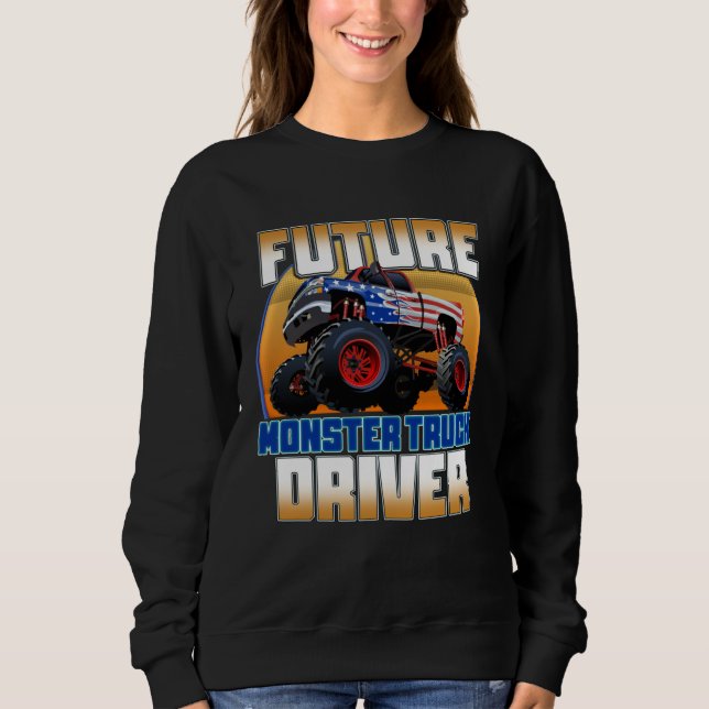 Sudadera Future Monster Truck Driver Boy s Monster Truck (Anverso)