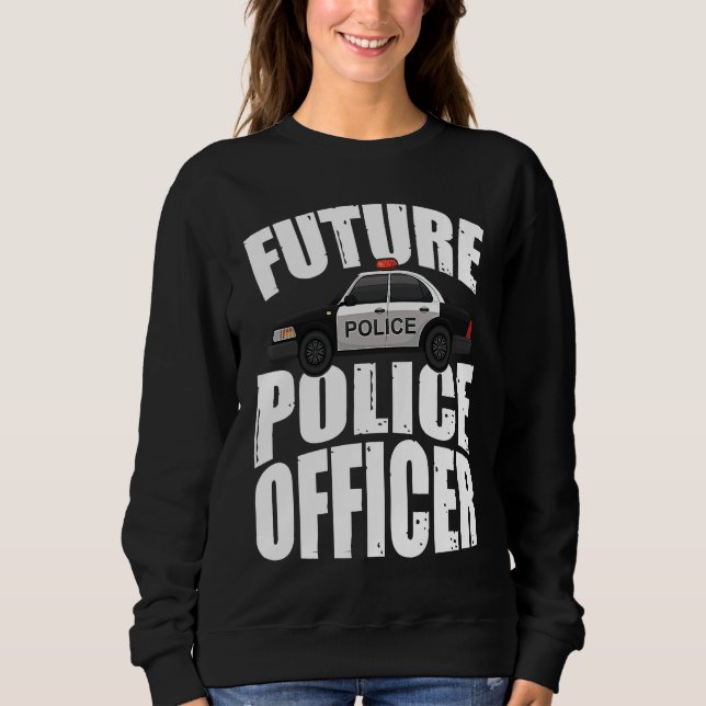 Sudadera Future Police Officer Blue Line (Anverso)