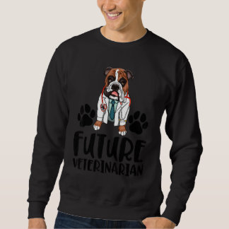 Sudadera Future Veterinarian Bulldog   Women Love Doggy Doc