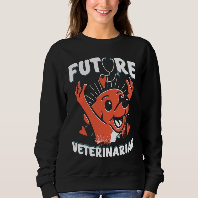 Sudadera Future Veterinarian Vet Student  Dogtor (Anverso)