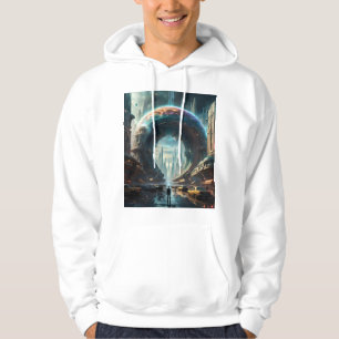Sudadera Futurista portal de planetas alienígenas con puert