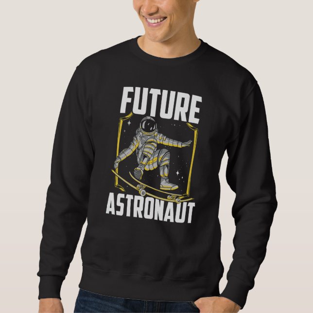 Sudadera Futuro astronauta planetas astronómicos de cohetes (Anverso)